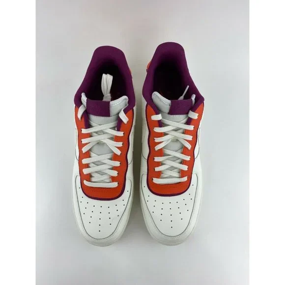Nike Air Force Low 07 LV8 Orange Berry Men's Size Shoes White